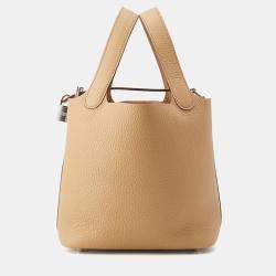 Pre Owned Hermes Picotin Lock Biscuit Taurillon Clemence PM