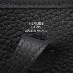 Pre Owned Hermes Evelyne Long Black Taurillon Clemence TPM