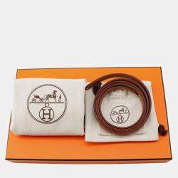 Pre Owned Hermes Halzan Gold Swift Leather Mini