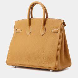 Pre Owned Hermes Birkin Natural Sable Togo Leather Size 25