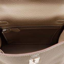 Pre Owned Hermes Kelly Retourne Etoupe Togo Leather Size 25