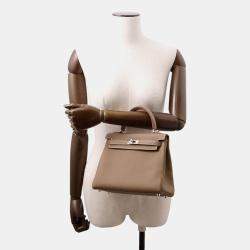 Pre Owned Hermes Kelly Retourne Etoupe Togo Leather Size 25