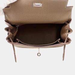 Pre Owned Hermes Kelly Retourne Etoupe Togo Leather Size 25