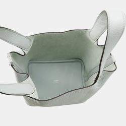 Pre Owned Hermes Picotin Lock Blue Pale Taurillon Clemence PM