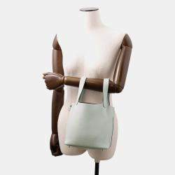 Pre Owned Hermes Picotin Lock Blue Pale Taurillon Clemence PM