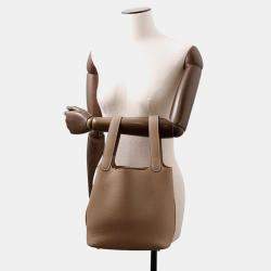 Pre Owned Hermes Picotin Lock Etoupe Taurillon Clemence MM