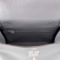 Pre Owned Hermes Kelly Retourne  Size 28 Green Pantan Togo Leather Bag