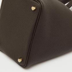 Pre Owned حقيبة هيرمس بيكوتين لوك 18 جلد تورليون كليمنس تشوكوليت