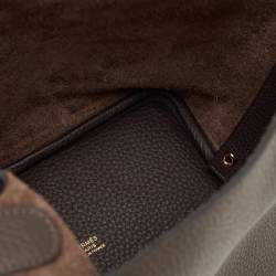 Pre Owned حقيبة هيرمس بيكوتين لوك 18 جلد تورليون كليمنس تشوكوليت