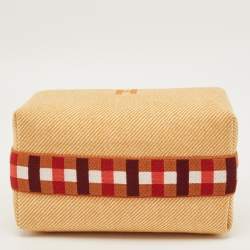 مملوكة مسبقًا هيرمس برايد-أ-براق كار صغير فوف قماش حقيبة