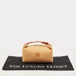 مملوكة مسبقًا هيرمس برايد-أ-براق كار صغير فوف قماش حقيبة