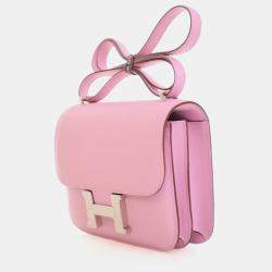مملوكة مسبقًا Hermes Mauve Sylvestre Epsom Mini Constance 18