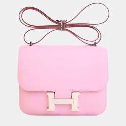 مملوكة مسبقًا Hermes Mauve Sylvestre Epsom Mini Constance 18
