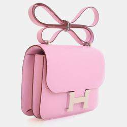 مملوكة مسبقًا Hermes Mauve Sylvestre Epsom Mini Constance 18