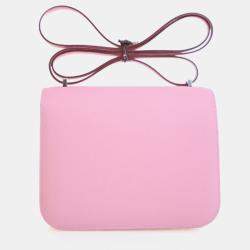 مملوكة مسبقًا Hermes Mauve Sylvestre Epsom Mini Constance 18