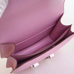 مملوكة مسبقًا Hermes Mauve Sylvestre Epsom Mini Constance 18