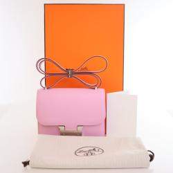مملوكة مسبقًا Hermes Mauve Sylvestre Epsom Mini Constance 18