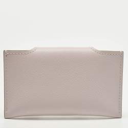 مملوكة مسبقًا Hermes Iliade Mauve Pâle Evercolor Leather Card Holder