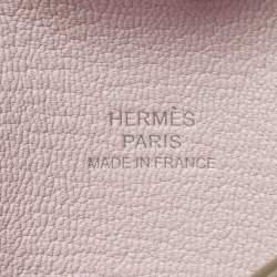 مملوكة مسبقًا Hermes Iliade Mauve Pâle Evercolor Leather Card Holder