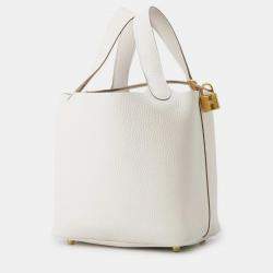 مملوكة مسبقًا Hermes Picotin Lock Grease Pail Taurillon Clemence PM