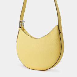 Pre Owned Hermes Petit Arson Jaunemango Taurillon Clemence Swift Leather