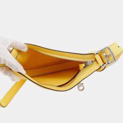 Pre Owned Hermes Petit Arson Jaunemango Taurillon Clemence Swift Leather