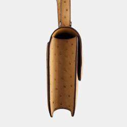 مملوكة مسبقًا Hermes 24 Constance Tabac Camel Ostrich Leather Bag