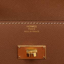 Pre Owned محفظة هيرمس كيلي بوكيت مادام ذهبي طويل