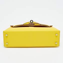 Pre Owned Hermès Kelly II Sellier 20 Palladium Finish Jaune de Naples Leather Bag
