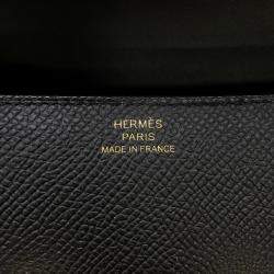 مملوكة مسبقًا حقيبة هيرمس كونستانس الين ميرور جلد ايبسوم أسود