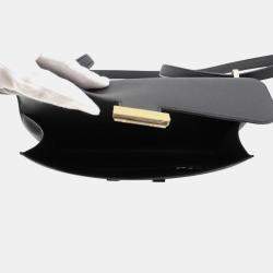 مملوكة مسبقًا حقيبة هيرمس كونستانس الين ميرور جلد ايبسوم أسود