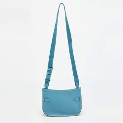 Pre Owned حقيبة كتف هيرمس ميني جيبسير جلد إيفركلور بلو جين إكسسوار مطلي بلاديوم