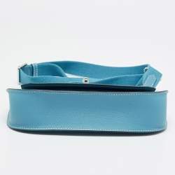 Pre Owned حقيبة كتف هيرمس ميني جيبسير جلد إيفركلور بلو جين إكسسوار مطلي بلاديوم