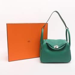 Pre Owned حقيبة هيرمس ليندي 26 فيرت فيرتيكو كليمنس إكسسوار مطلي بلاديوم