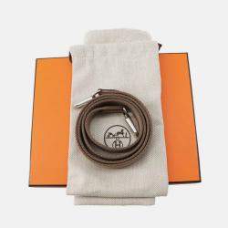 Pre Owned Hermes Evelyne Long TPM Etoupe Taurillon Clemence Bag