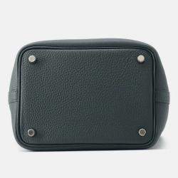 Pre Owned حقيبة هيرميس بيكوتين لوك إيكلا فيرت مانغروف/غوريفانتان جلد توريلون كليمنس سوفت حجم متوسط