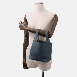 Pre Owned حقيبة هيرميس بيكوتين لوك إيكلا فيرت مانغروف/غوريفانتان جلد توريلون كليمنس سوفت حجم متوسط