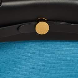 Pre Owned حقيبة هيرمس هيرباغ زيب 31 قماش ميكونوس/بلو سافير وجلد فاتش هانتر