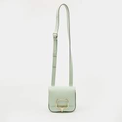 مملوكة مسبقًا Hermes Della Cavalleria Mini Vert Peppermint Epsom Leather Crossbody Bag