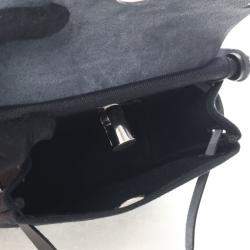 Pre Owned Hermes Noir Military Toile Mini Herbag Zip 20