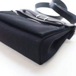 Pre Owned Hermes Noir Military Toile Mini Herbag Zip 20