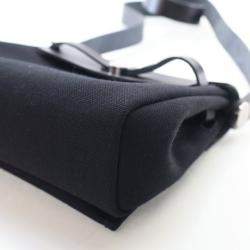 Pre Owned Hermes Noir Military Toile Mini Herbag Zip 20