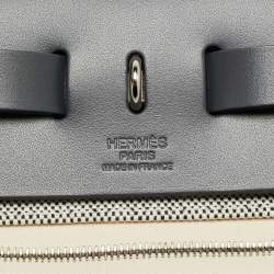 مملوكة مسبقًا حقيبة هيرمس 2في1 هيرباغ 31 قماش طبيعي/أسود فاكي هانتر