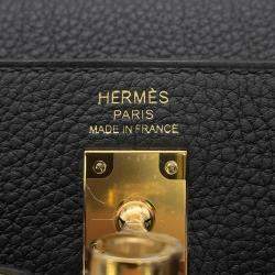 مملوكة مسبقًا Hermes Kelly Retourne Sewing Black Togo Leather Size 25