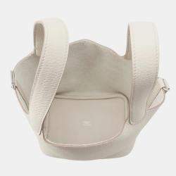 Pre Owned Hermes Picotin Lock Beton Taurillon Clemence Size PM