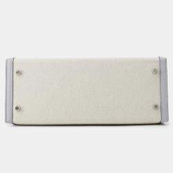 Pre Owned حقيبة هيرمس كيلي سيليير إكرو/بلو غلاسييه تويلا H جلد سوفت حجم 28