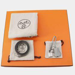 Pre Owned حقيبة هيرمس كيلي سيليير إكرو/بلو غلاسييه تويلا H جلد سوفت حجم 28