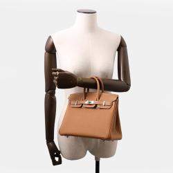 Pre Owned Hermes Birkin Gold Togo Leather Size 25