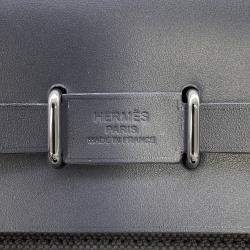 Pre Owned حقيبة هيرمس هيرباغ زيپ أردواز توال ميليتاري فاش هونتر جلد بحجم صغير