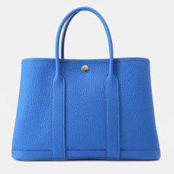 مملوكة مسبقًا Hermes Garden Party Blue Hydra Negonda Leather Size Tpm